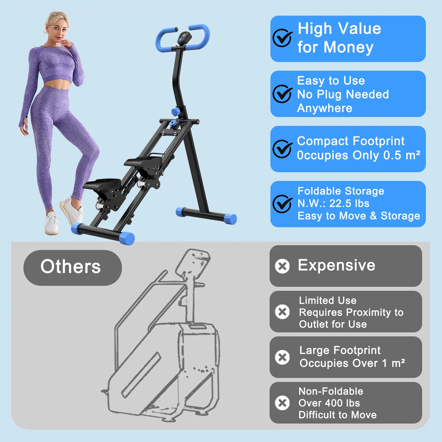330lbs Stair Stepper Climber Machine