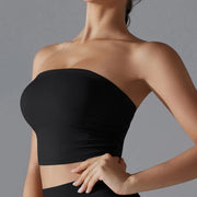 Non-slip Insert Strapless Sports Bra