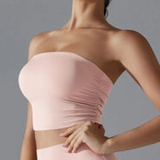 Non-slip Insert Strapless Sports Bra