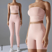 Non-slip Insert Strapless Sports Bra