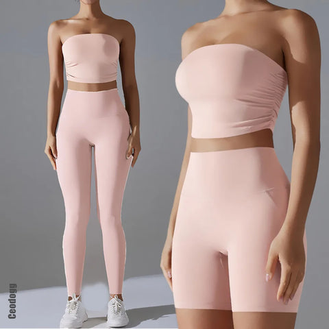 Non-slip Insert Strapless Sports Bra
