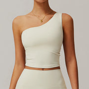 One Shoulder Push-up Sports Bra