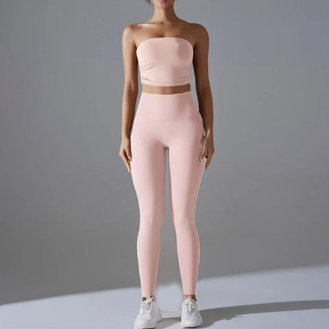 Non-slip Insert Strapless Sports Bra