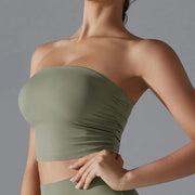 Non-slip Insert Strapless Sports Bra