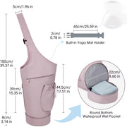Yoga Mat Large Opening Long Tote Waterproof Wet Pocket  Holder