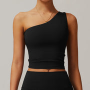 One Shoulder Push-up Sports Bra
