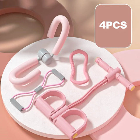 5pcs Yoga Equipment Set, Including Leg Training Clip, Yoga Stretching Ring, 8 Shaped Resistance Rope, Pedal Puller, Yoga Fitness