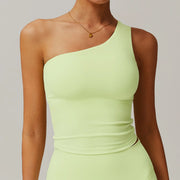 One Shoulder Push-up Sports Bra