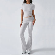 Foldable 2PCS Yoga Set Women Short