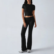 Foldable 2PCS Yoga Set Women Short