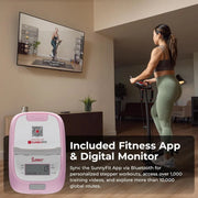 Sunny Health & Fitness Total Body 2-in-1 Smart Stepper Machine