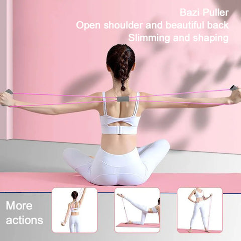 5pcs Yoga Equipment Set, Including Leg Training Clip, Yoga Stretching Ring, 8 Shaped Resistance Rope, Pedal Puller, Yoga Fitness