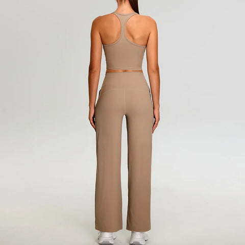 Ribbed Yoga Set Women's Sportswear