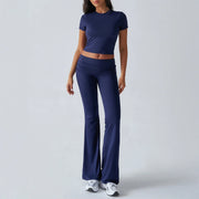 Foldable 2PCS Yoga Set Women Short
