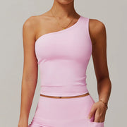 One Shoulder Push-up Sports Bra