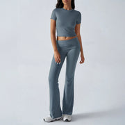 Foldable 2PCS Yoga Set Women Short