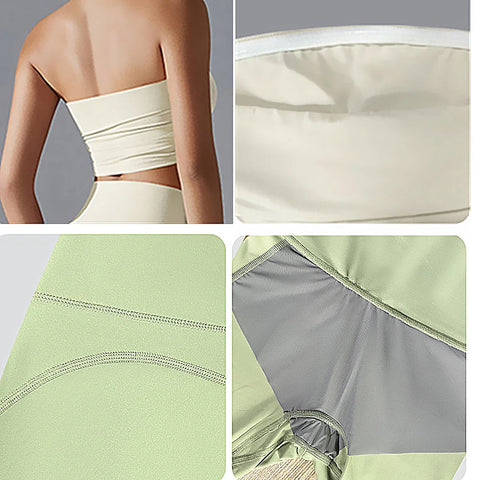 Non-slip Insert Strapless Sports Bra