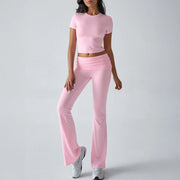Foldable 2PCS Yoga Set Women Short