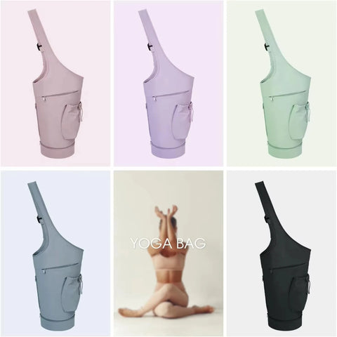 Yoga Mat Large Opening Long Tote Waterproof Wet Pocket  Holder