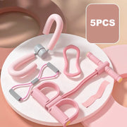 5pcs Yoga Equipment Set, Including Leg Training Clip, Yoga Stretching Ring, 8 Shaped Resistance Rope, Pedal Puller, Yoga Fitness