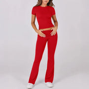 Foldable 2PCS Yoga Set Women Short
