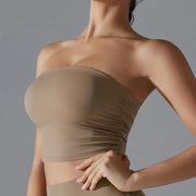 Non-slip Insert Strapless Sports Bra
