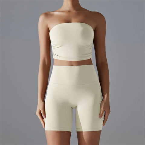 Non-slip Insert Strapless Sports Bra